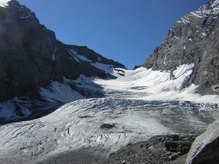 gletsjer bij de Frundenhutte