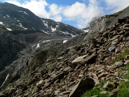 bijna bij de Lotschengletsjer