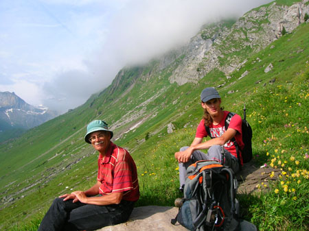 pauze in de buurt van Alpschelen