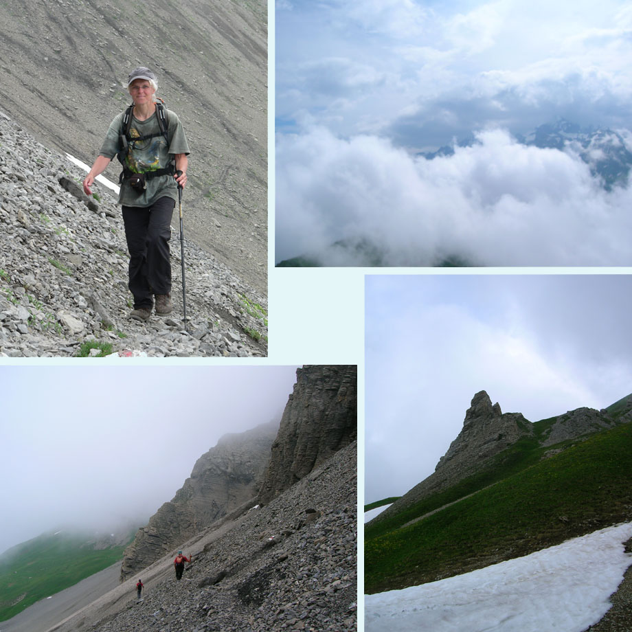 door het dal van Adelboden, klein beetje uitzicht, bij de Bundergrat