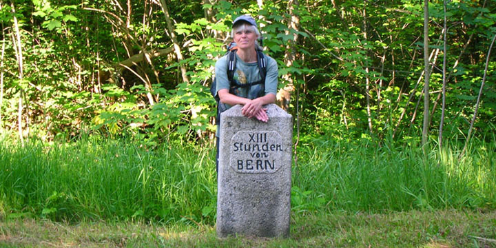 nog 13 uur lopen naar Bern