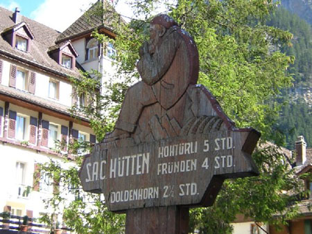 wegwijzer in Kandersteg