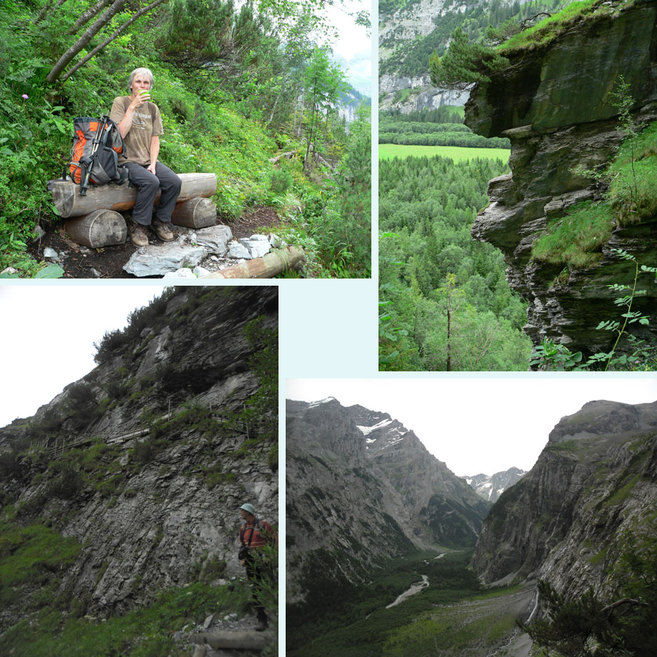 pfff - pauze, steile stukjes, blik het dal in