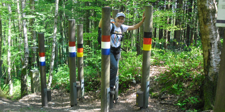 op de grens van Nederland en Duitsland