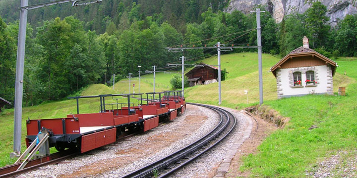 spoorlijn naar Wengen
