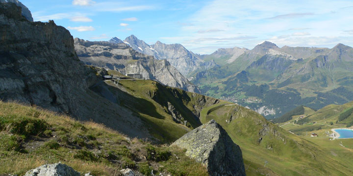 bijna aan het eind van de Eiger-trail