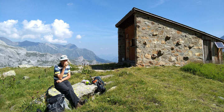 pauze bij de Schmadrihutte