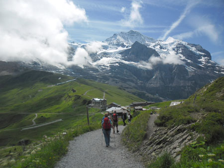 Kleine Scheidegg in zicht