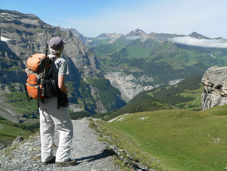 afdalen naar Lauterbrunnen