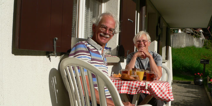 verdiend ontbijt op ons terras