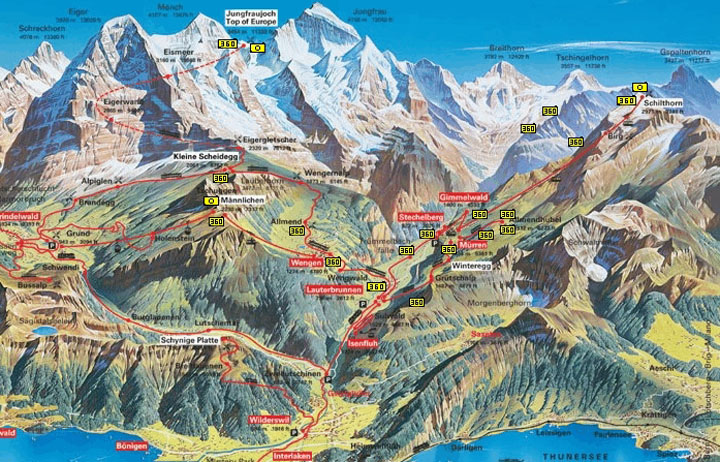 omgeving van Lauterbrunnen