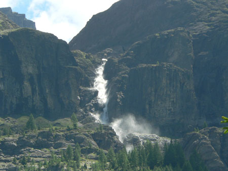 waterval van de Rezligletscherbach