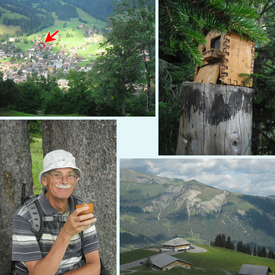 ons vakantiehuisje, nestkast met balkon, we lopen op thee, Buhlberg