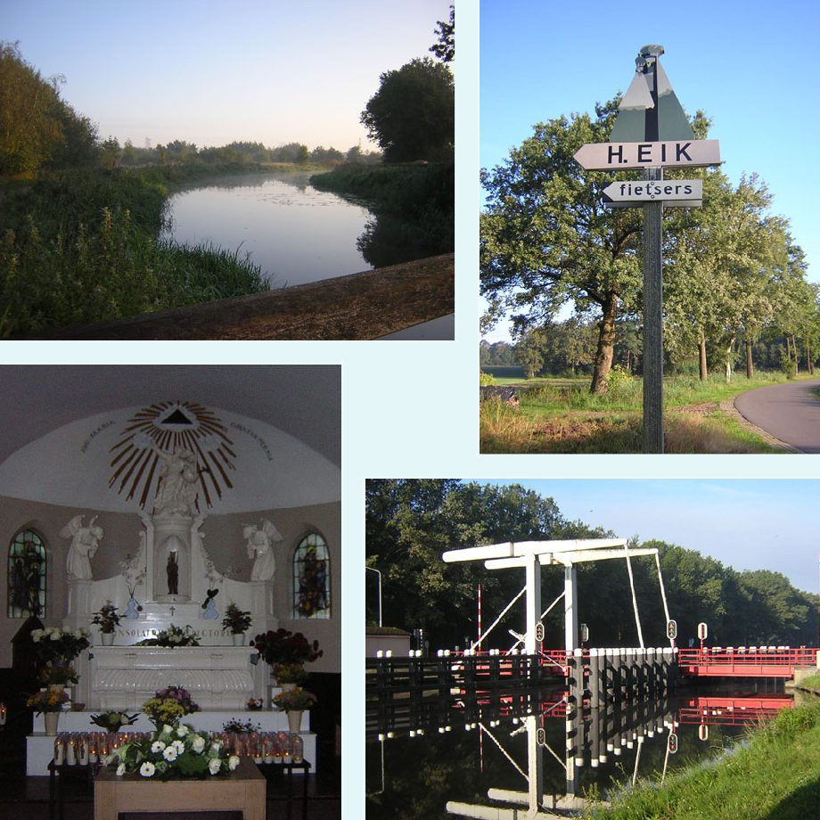 nevel bij de start, naar de H. Eik, interieur kapel, Wilhelminakanaal