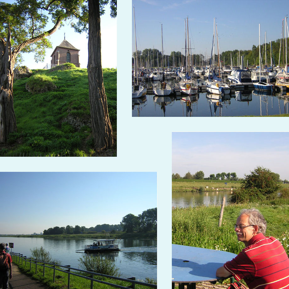 in Kessenich, jachthaven, de pont komt, pauze!