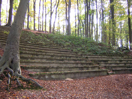 het verlaten openluchttheater