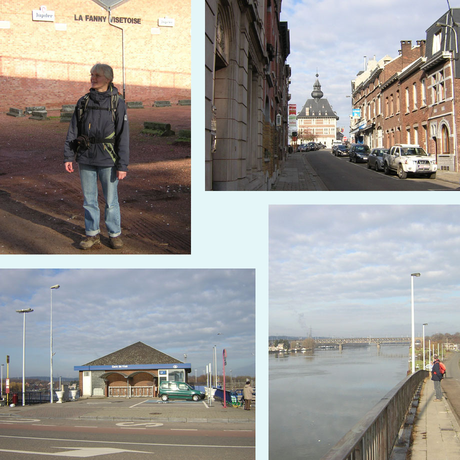 bekend in Vise, gemeentehuis, (eind)station, langs de Maas