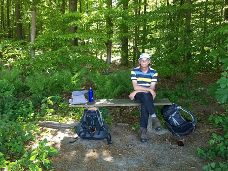 enige bankje van het Reichswald