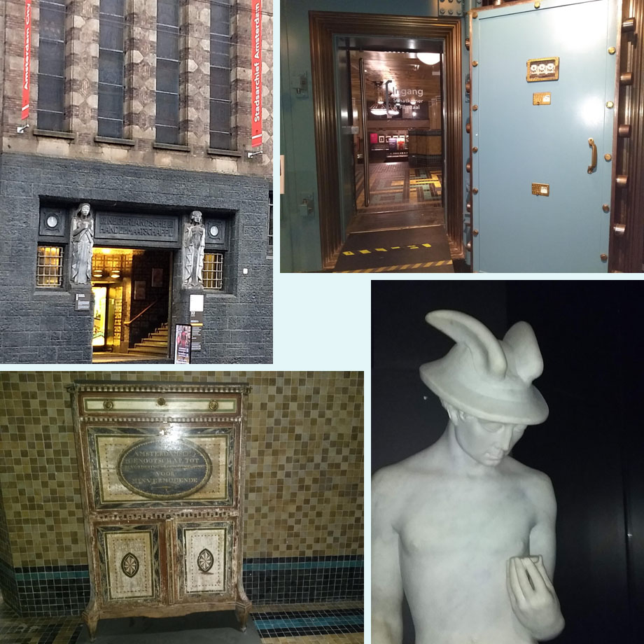 ingang Stadsarchief, dikke deur, genootschap voor koepok-inentingen, waarheen?