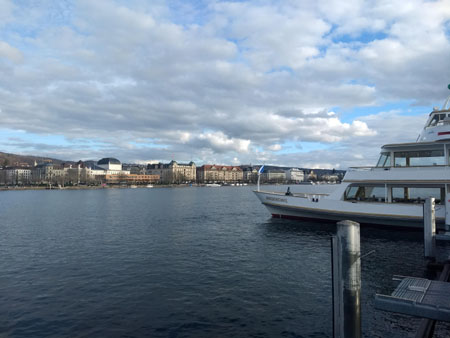 aankomst in Zurich