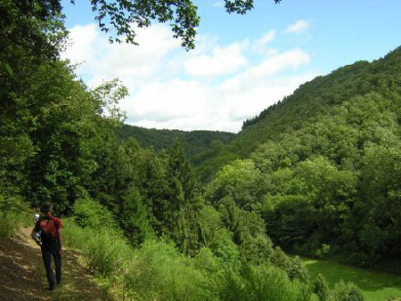 omlaag naar de Houschterbaach